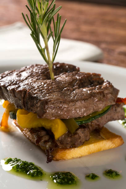 istock Filet mignon with cassava and vegetables 1300621478