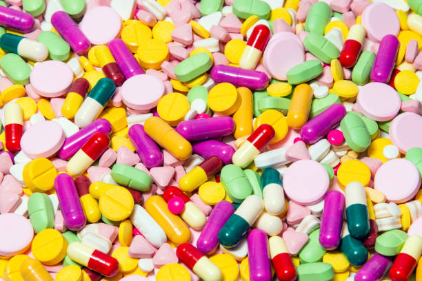 istock Drugs background. Medical concept wallpaper. 1300623308