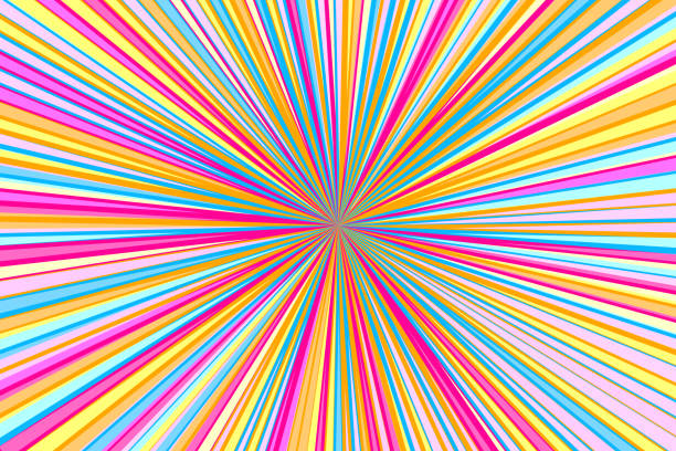 istock Striped colorful rays background. Pop art creative concept colorful comics book magazine cover. Cartoon halftone retro pattern. Abstract template design for poster, card, sale banner, empty bubble. 1300626386