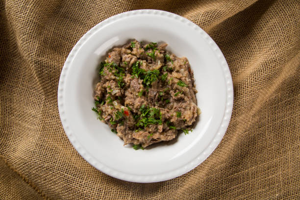 istock Shredded beef rib in the white plate 1300629961