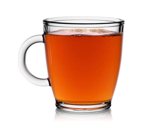 istock Transparent cup of tea isolated on white background. 1300634410