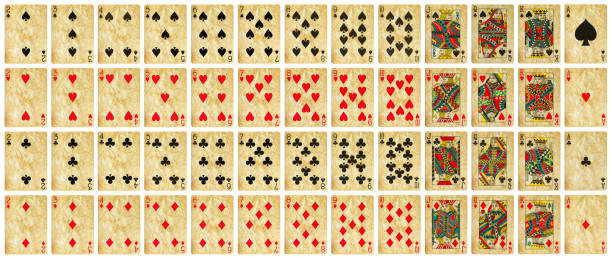istock Vintage playing cards full deck - isolated 1300634522