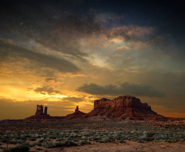 istock Monument Valley at dusk. Arizona - Utah, USA 1300637373