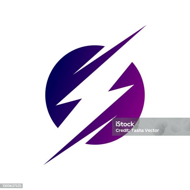 Lightning Bolt Logo Electricity Icon Electric Energy Sign Stock Illustration - Download Image Now