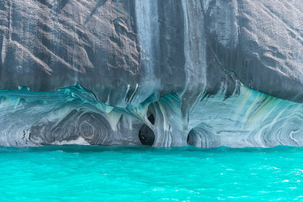 Marble Cathedral of lake General Carrera, Chilean Patagonia Marble Cathedral of lake General Carrera, Chilean Patagonia marble caves patagonia chile stock pictures, royalty-free photos & images