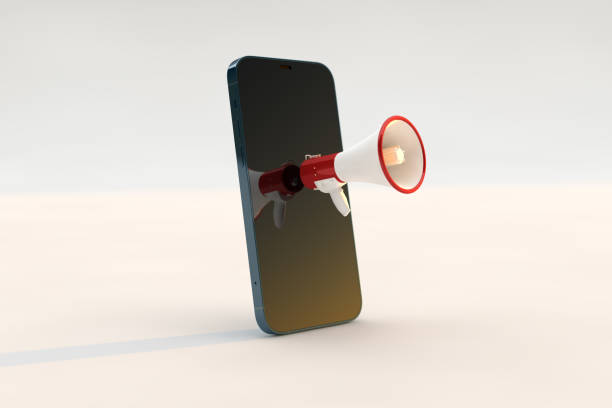 istock Megaphone smartphone concept, marketing and business strategy 1300641351