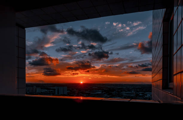 istock Sunset in Boa Viagem residential district 1300645023