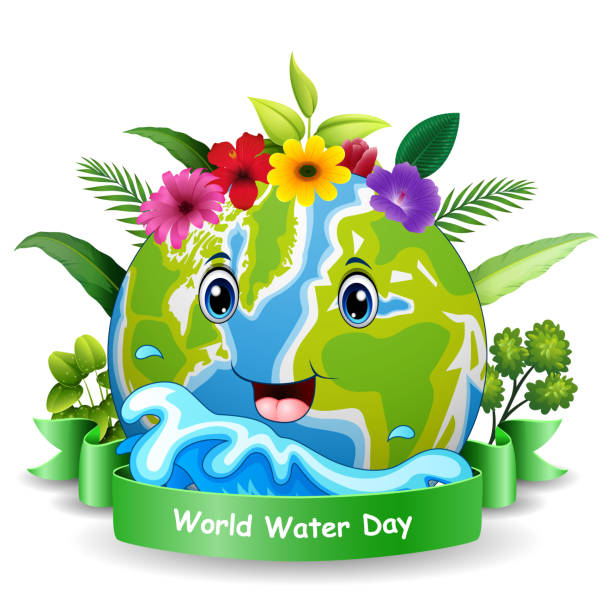 ilustrações de stock, clip art, desenhos animados e ícones de illustration of celebrating world water day - 13584