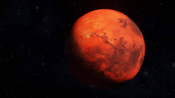 ilustración de renderizado 3d del planeta mars, características de superficie de alto detalle - mars fotografías e imágenes de stock