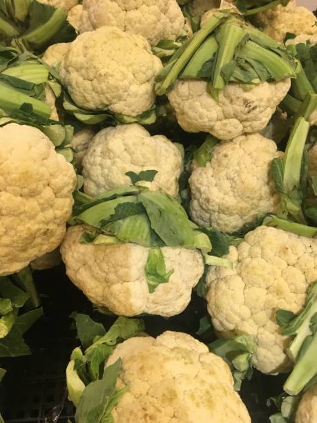 istock Group of cauliflower in markt 1300653873