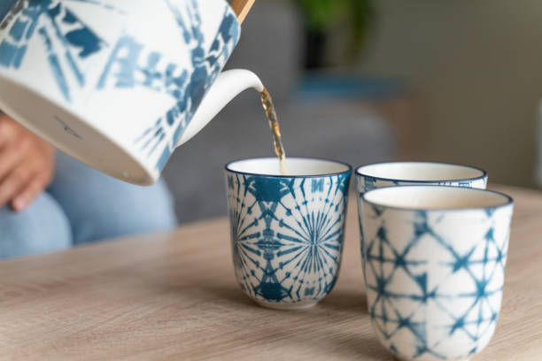 istock still life shoot with Asian teapot and cups 1300653984