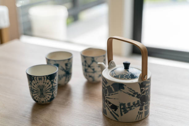 istock still life shoot with Asian teapot and cups 1300654113
