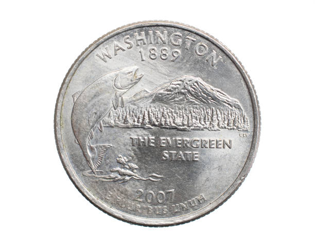 istock A quarter dollar coin on a white isolated background 1300655366