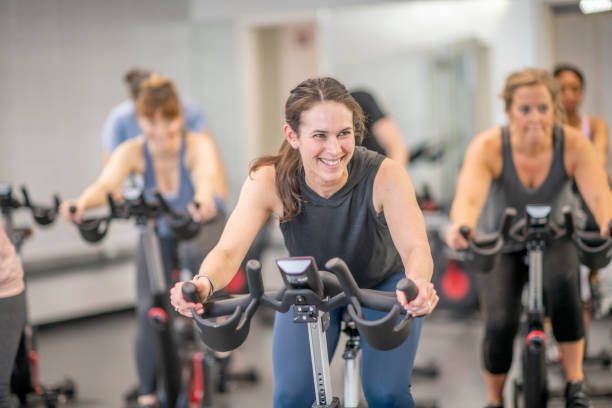 istock Group fitness class is fun 1300659263
