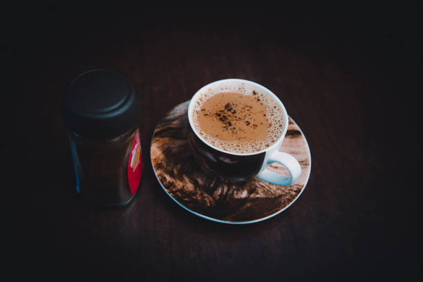 istock A Cup of Milk Coffee with Coffee pot 1300664229