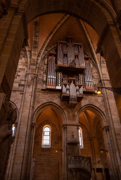 istock Church organ in gothic Cathedral 1300668021