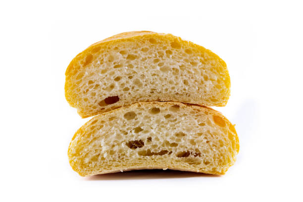istock Italian ciabatta bread isolated on white background 1300668096