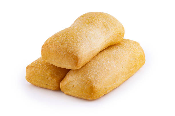 istock Italian ciabatta bread isolated on white background 1300668104