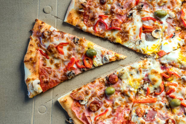 istock Pizza in a delivery cardboard box 1300673561