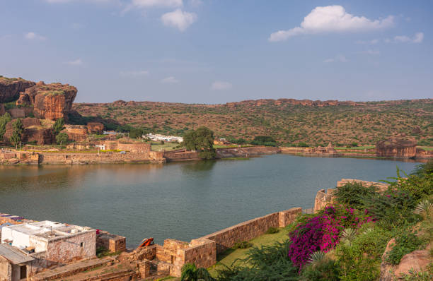 istock NE-view on Agasthya Lake seen from Cave Temples, Badami, Karnataka, India 1300679764