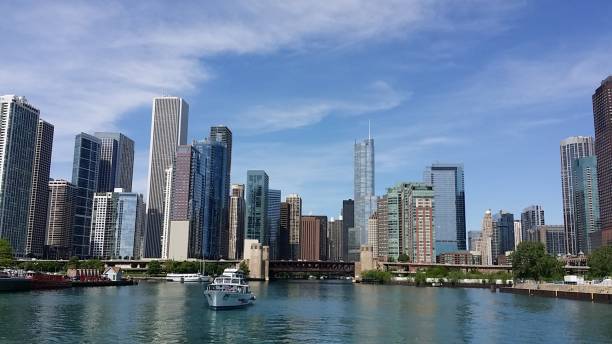 istock Downtown Chicago in May featuring skyscrapers, parks and the bean. 1300681089
