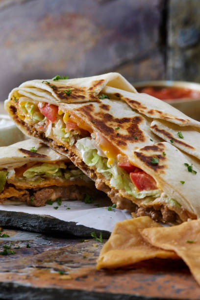 istock The Cheesy Beef Crunch Wrap Supreme 1300681117