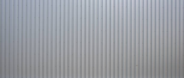 istock aluminum Facade. corrugated iron sheet or trapezoidal sheet metal 1300683832