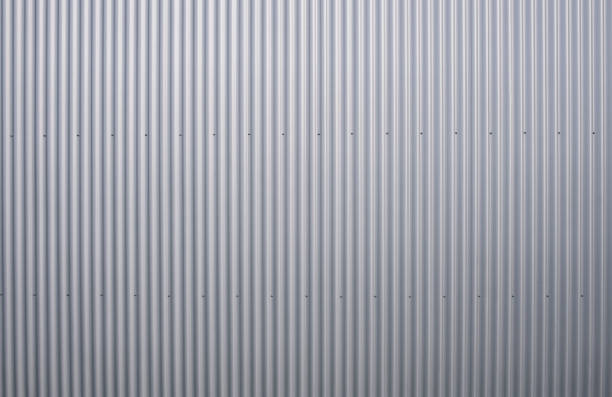istock aluminum Facade. corrugated iron sheet or trapezoidal sheet metal 1300684522