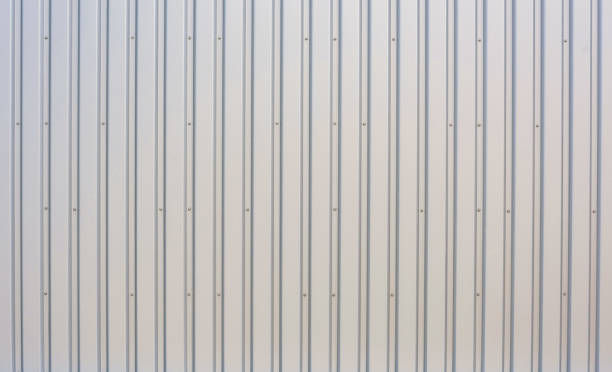 istock aluminum Facade. corrugated iron sheet or trapezoidal sheet metal 1300684900