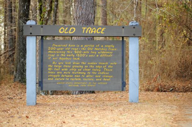 istock Old Trace sign on Natchez Trace Parkway 1300684975