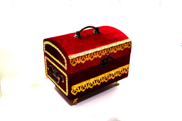 istock Oriental, Turkish red box on white background, 1300700703