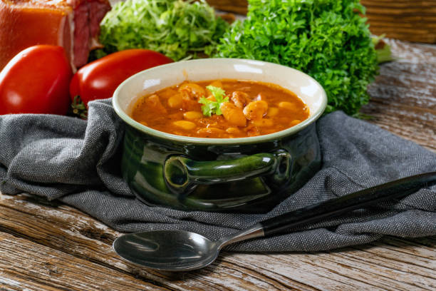 istock Baked beans in tomato sauce. 1300705814