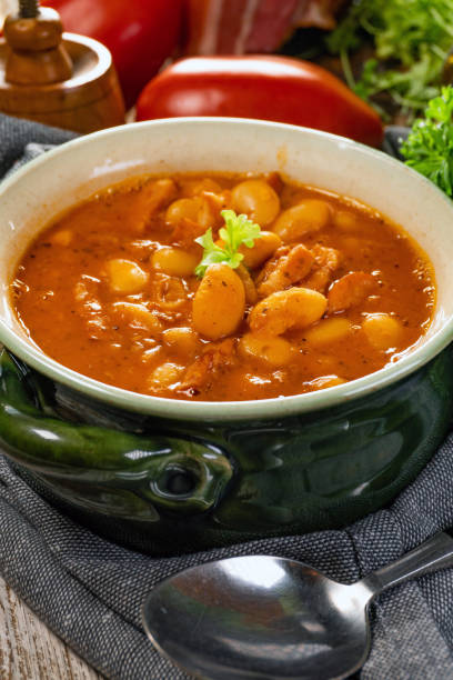 istock Baked beans in tomato sauce. 1300706633