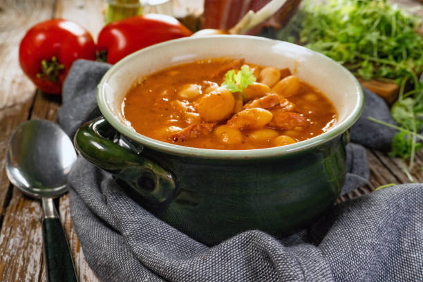 istock Baked beans in tomato sauce. 1300706662
