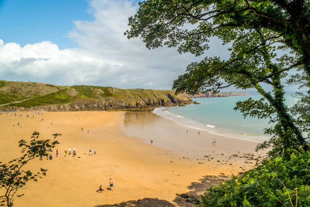 istock Beautiful and rocky coast in Wales. 1300706903