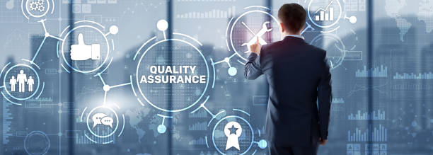 istock Quality Assurance ISO DIN Service Guarantee Standard Retail Concept. 1300713373