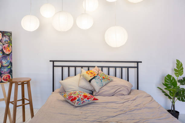 istock luxury modern design of a cozy small Scandinavian-style studio apartment 1300715574