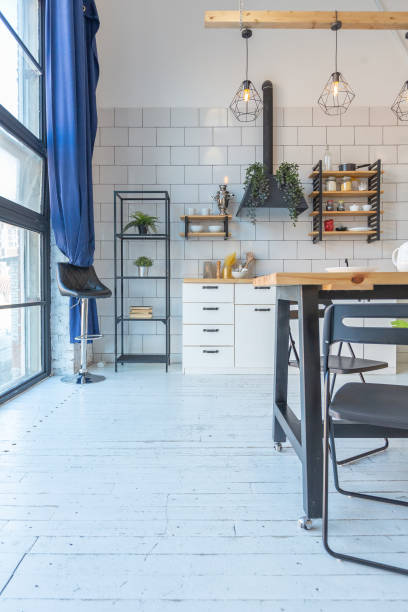 istock luxury modern design of a cozy small Scandinavian-style studio apartment 1300715843