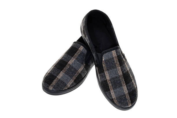 istock Mens soft indoor slippers 1300718385