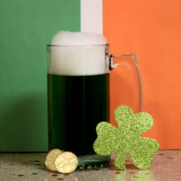 Green beer drink for St Patrick's day