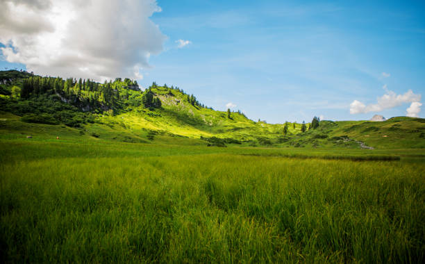 Beautiful Austrian countryside european landscape on a beautiful day