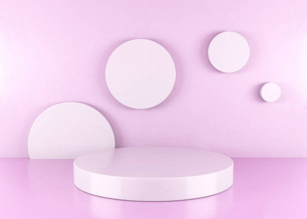 istock Minimal Stage with Geometric Shapes 1300720427