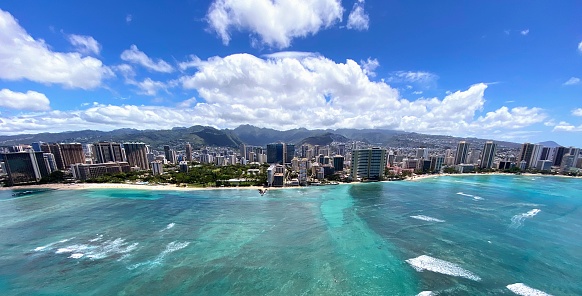 Aerial view of downtown Waikiki