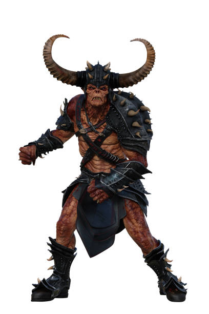 3D rendered portrait of a devil with a devious grin.