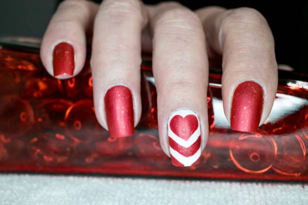istock Valentines Day Nail Art Design 1300724640