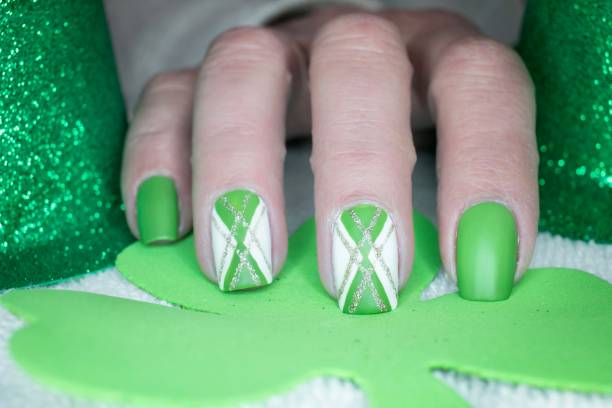istock St Patricks Day Nail Art Design 1300725305