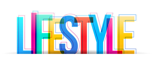 istock Colorful overlapped letters of the word 'Lifestyle' 1300728343