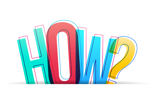 How The Word How Isolated On A White Background Stock Illustration ...