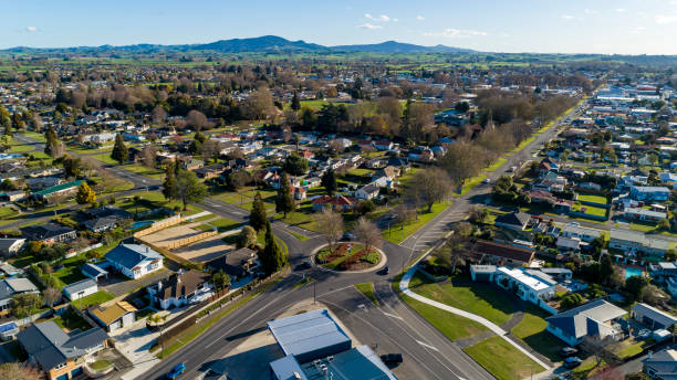 New Zealand Aerial View Matamata aerial view matamata new zealand stock pictures, royalty-free photos & images