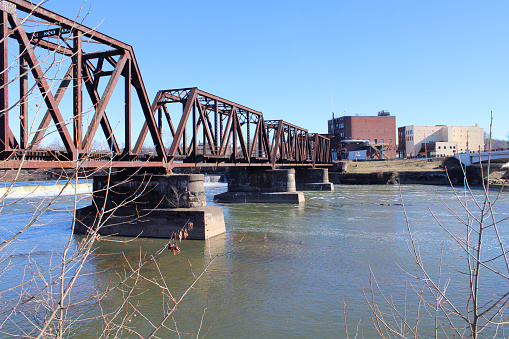 Zanesville, Ohio United States - Railway Bridge over the Muskingum River
